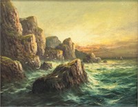 FRANK HIDER British 1861-1933 OOC Coastal Painting