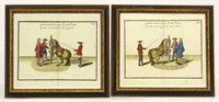 Pair Early Dressage Prints