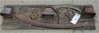 Decorative Board with Vintage Items - 40" Long