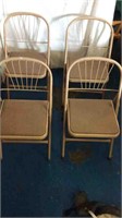 4 RETRO CARD TABLE CHAIRS + TABLE