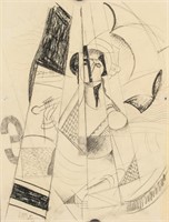 JEAN METZINGER French 1883-1956 Charcoal on Paper