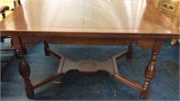VINTAGE DINING TABLE WITH DRAW LEAVES