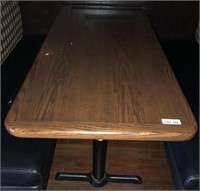 60" x 28" Solid Wood Table Top W/ Cast Iron Base