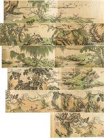 SHEN QUAN Chinese 1682-1760 Long 100 Birds Silk