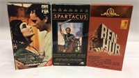 Cleopatra, Spartacus, and Ben-Hur on VHS