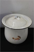 DAISY ENAMELWARE POT WITH LID