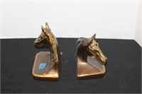 PAIR OF HORSE HEAD BOOKENDS