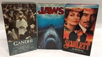 Ghandi ,Jaws, and Scarlett on VHS