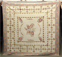 C. 1830's Broderie Perse Quilt
