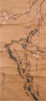ZHANG CHENG ZAN Chinese Prunus Painting Signed