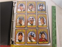 Baseball cards, full binder with multiple players