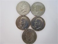 (3) 1976, (2) 1974 Eisenhower Dollars