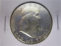 1961 Ben Franklin Half Dollar