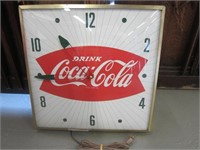 DRINK COCA COLA ELECTRIC CLOCK BY PAM CLOCK CO.