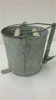 Galvanized metal mop bucket