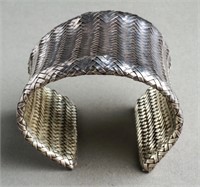 Angela Cummings Silver Woven Mesh Cuff Bracelet