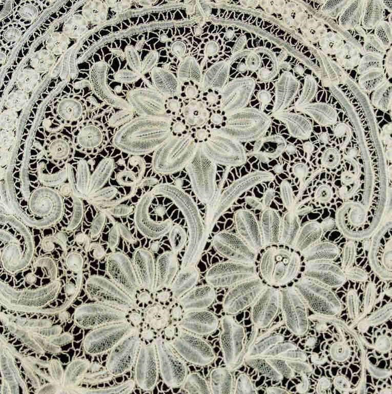 Large selection of Victorian and Edwardian lace yardage, doilies, and shawls