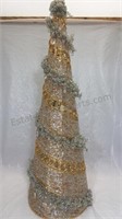 Metal and bead cone Christmas tree