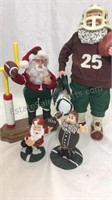 4 Football Santa figurines, Santa with goalpost