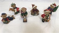 6 Bear figurine ornaments