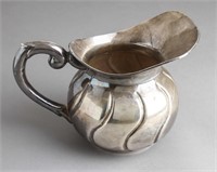 Sterling Silver Repousse Water Pitcher
