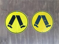 2 x Crossing signs