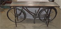 Unique Long Bar / Table With Bicyclle Base