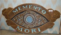 Large Wood Sign "Momento Mori" - 43" x 23"