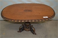 Ornate Mahogany Coffee Table - 36"l x 22.5"w x 19"
