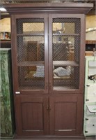 Large Floor To Ceiling Wire Mesh 2 Sided Cabinet