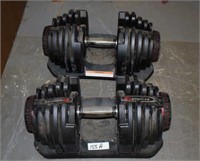 2-BowFlex Dial Weights Dumbell Sets