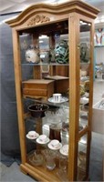 Lighted Curio Cabinet & contents
