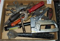 Mixed Tool Box Lot Stapler Micrometer & More