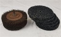 Lot Of Wire Brush Wheel And Scour Pads