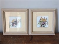 Pair of Birdhouse Framed Prints
