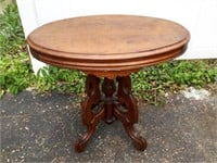 Oval Top Victorian Lamp Table