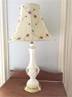 Porcelain Lamp with Roses