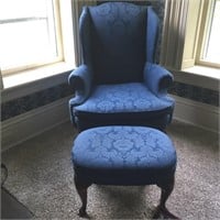 Westley Hall Wing Back Chair and Ottoman