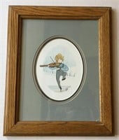 P. Buckley Moss Print, Boy with Fiddle