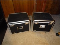 Pair Vaultz Locking Cases w/wheels