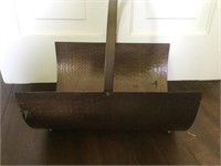 Hammered Copper Firewood Basket