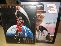Michael Jordan & Dale Earnhardt framed pictures