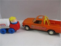 Little Tikes gas truck & Gay Toy Inc Chevy truck
