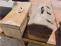 T- TWO METAL TOOL BOXES