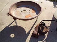 Forge Blower & Cast Iron Coal Pan 22"