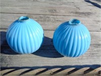 2 Lightning Rod Balls - Robin Egg Blue with