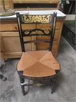 Vintage Rush Seat Hitchcock Accent Chair