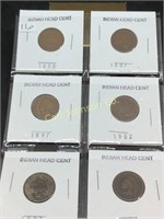 6 INDIAN HEAD CENTS