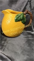 Vintage orange juice pitcher 6.5in