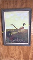 Pheasant painting on canvas board  28”x22”